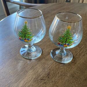 NWOT CUTHBERTSON ORIGINAL CHRISTMAS TREE BRANDY SNIFFERS SET OF 2